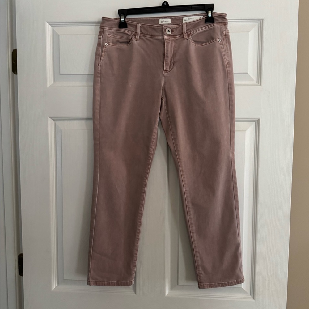 J. Jill Straight-Leg Jeans in Dusty Rose